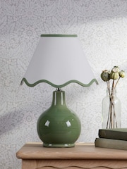 Laura Ashley Green Bramhope Table Lamp - Image 2 of 6