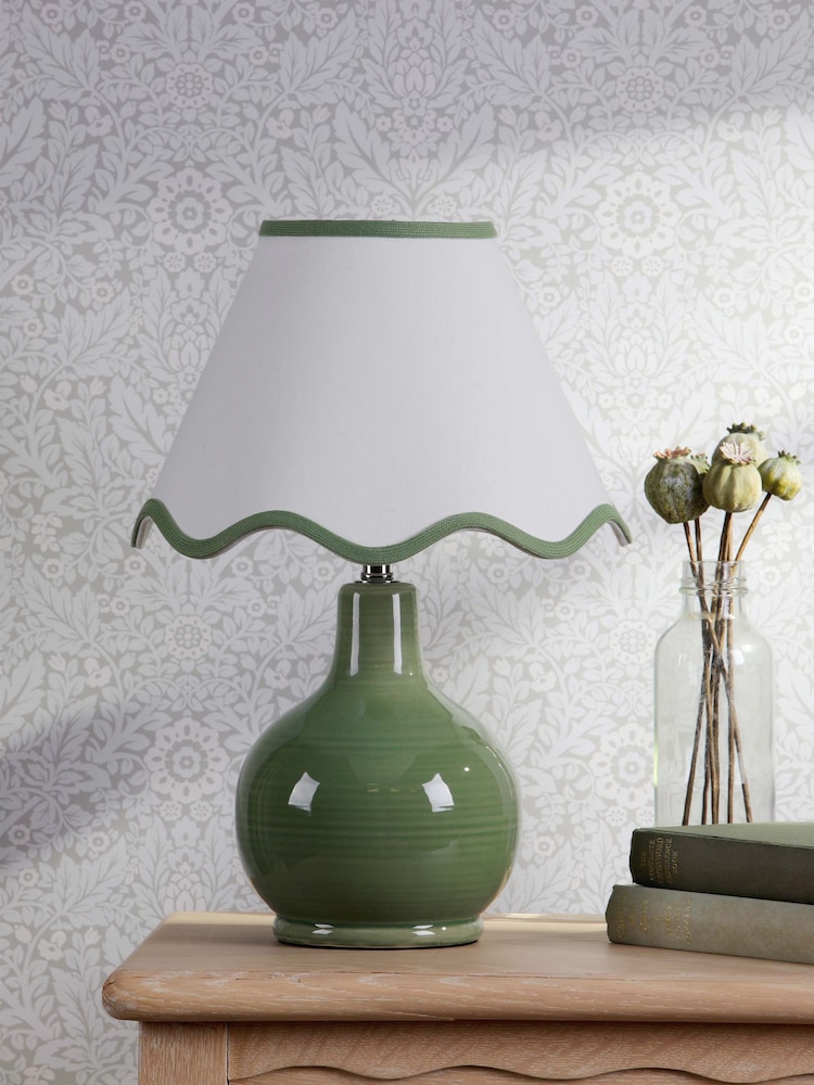 Laura Ashley Green Bramhope Table Lamp - Image 2 of 6