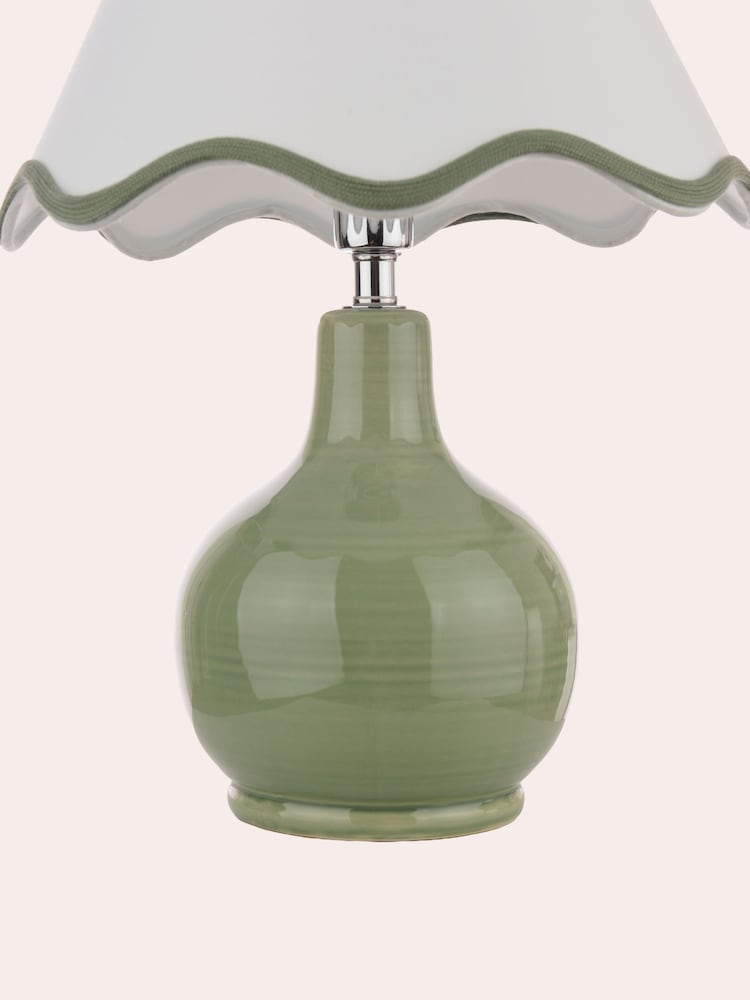 Laura Ashley Green Bramhope Table Lamp - Image 6 of 6