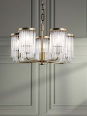 Laura Ashley Brass Hilcote 5 Light Pendant - Image 1 of 7
