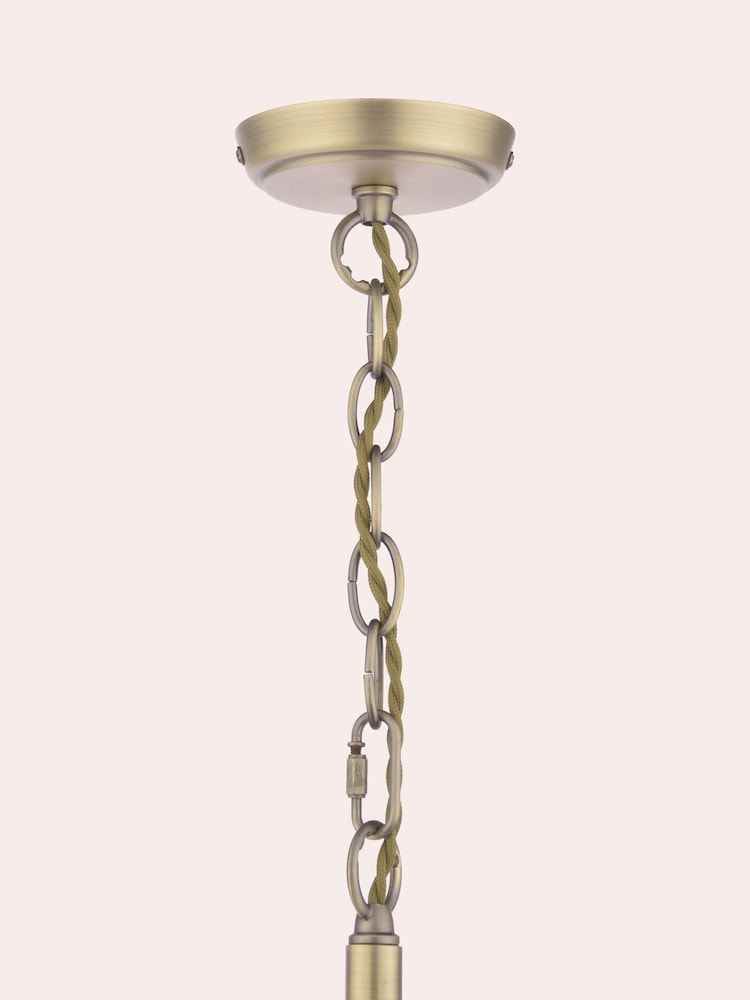Laura Ashley Brass Hilcote 5 Light Pendant - Image 7 of 7
