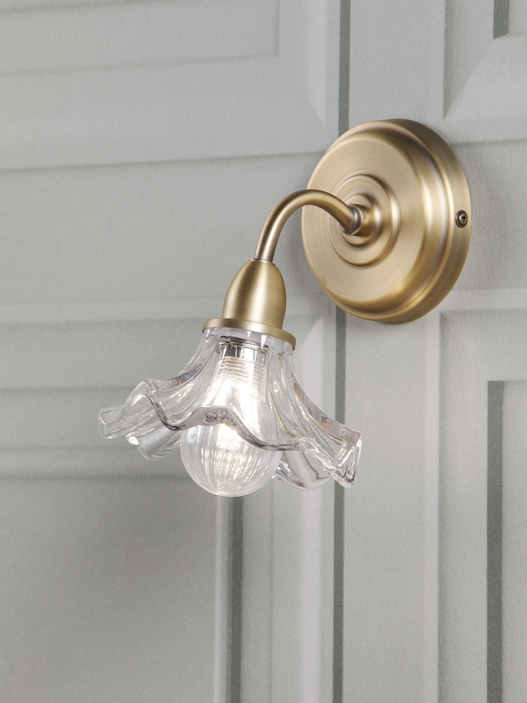 Laura Ashley Brass Kerswell 1 Wall Light - Image 1 of 6 Laura Ashley Brass Kerswell 1 Wall Light - Image 1 of 6