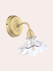 Laura Ashley Brass Kerswell 1 Wall Light - Image 4 of 6