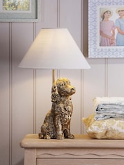 Laura Ashley Gold Cocker Spaniel Dog Table Lamp - Image 1 of 7
