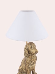 Laura Ashley Gold Cocker Spaniel Dog Table Lamp - Image 6 of 7