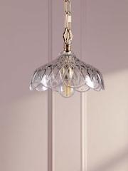Laura Ashley Brass Eversden 1 Light Pendant - Image 2 of 7
