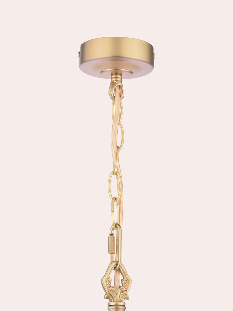 Laura Ashley Brass Eversden 1 Light Pendant - Image 7 of 7