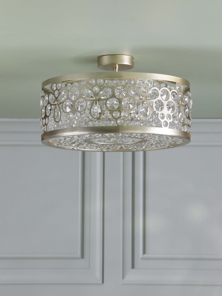 Laura Ashley Gold Tilbrook 4 Light Flush - Image 2 of 8