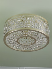 Laura Ashley Gold Tilbrook 4 Light Flush - Image 4 of 8