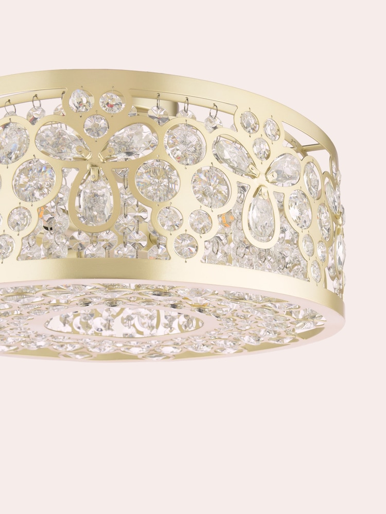 Laura Ashley Gold Tilbrook 4 Light Flush - Image 8 of 8