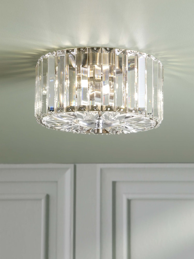 Laura Ashley Brass Fernhurst 3 Light Flush - Image 1 of 6 Laura Ashley Brass Fernhurst 3 Light Flush - Image 1 of 6