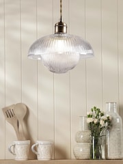 Laura Ashley Brass Billham 1 Light Pendant - Image 1 of 7