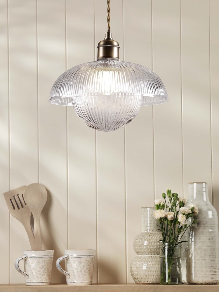 Laura Ashley Brass Billham 1 Light Pendant - Image 1 of 7 Laura Ashley Brass Billham 1 Light Pendant - Image 1 of 7