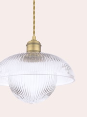 Laura Ashley Brass Billham 1 Light Pendant - Image 6 of 7