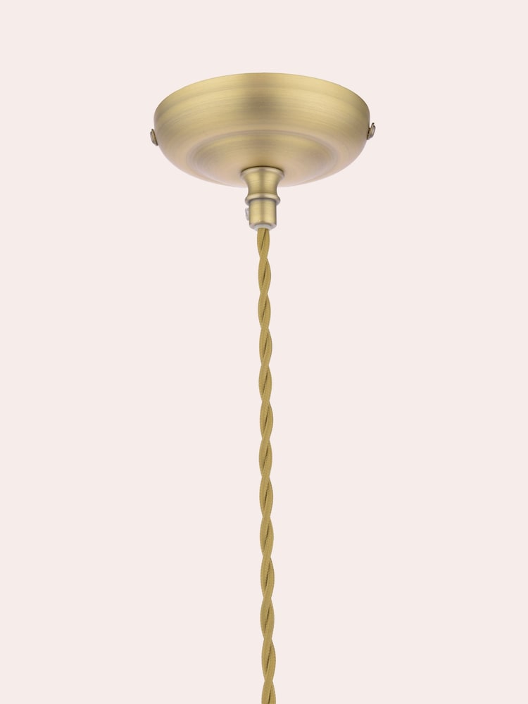 Laura Ashley Brass Billham 1 Light Pendant - Image 7 of 7