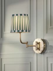 Laura Ashley Brass Denwick 1 Wall Light - Image 1 of 6