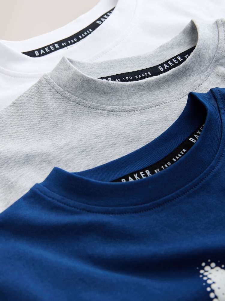 Baker by Ted Baker 3 Pack Graphic Print T-Shirts - Image 7 of 7 Baker by Ted Baker 3 Pack Graphic Print T-Shirts - Image 7 of 7