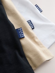 Baker by Ted Baker 3 Pack Embroidered Logo Stone/White/Black T-Shirts - Image 9 of 9