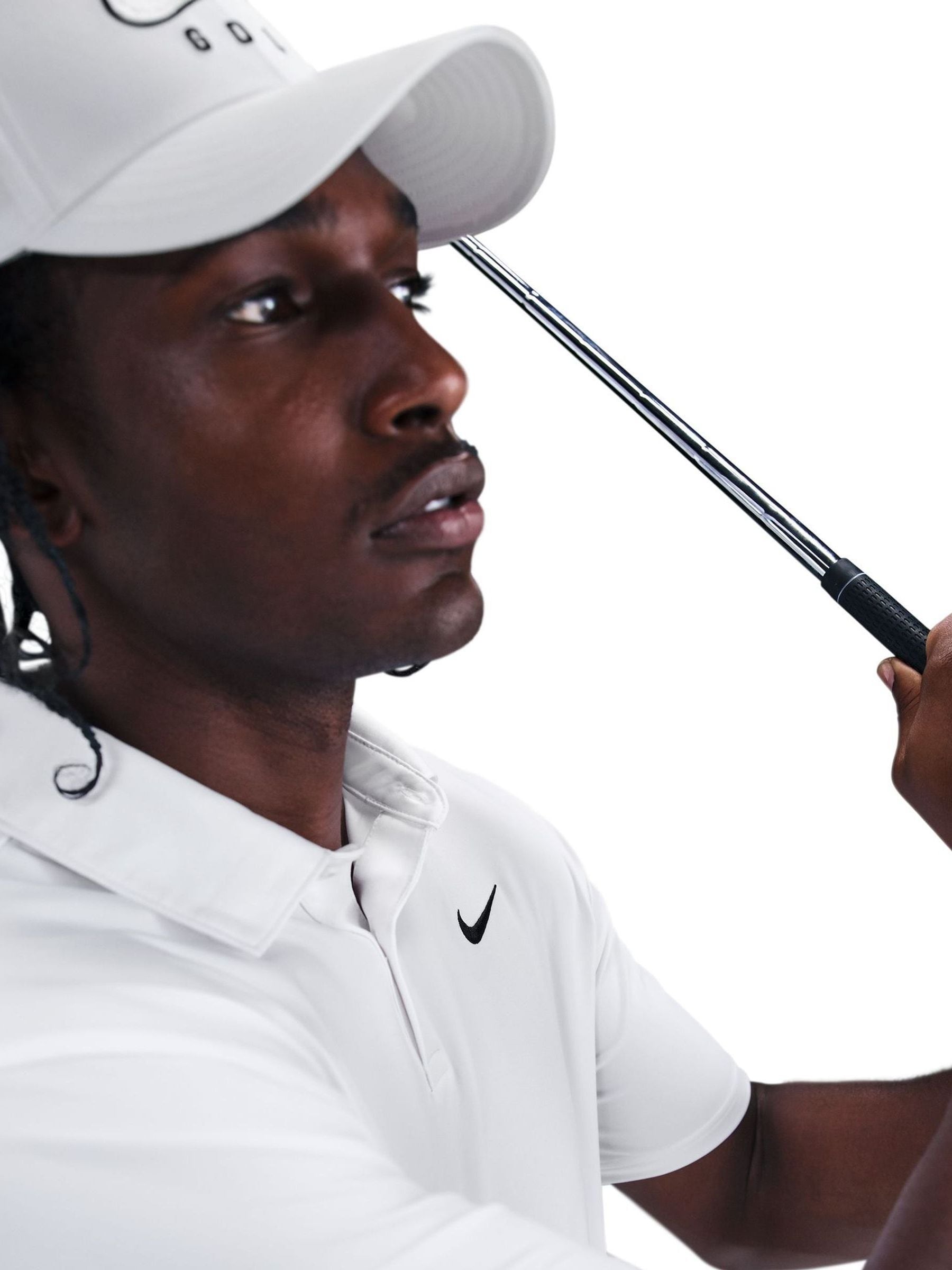 NIKE MalbonGolfポロシャツDri-FITゴルフウェア コラボ Next：日本 ホワイト - Nike Dri-FIT Good 無地 ゴルフ ポロシャツ