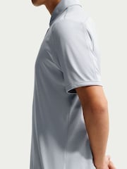 Nike Wolf Grey and Cream Natural Dri-FIT PAR5 Golf Heather Polo Shirt - Image 5 of 5