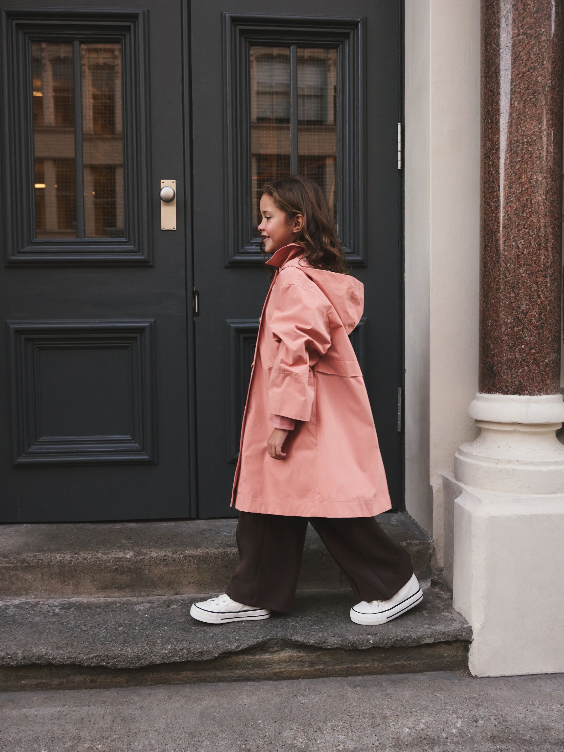 Buy Pink Shower Resistant Cotton Rich Trench Coat (5-13yrs) from