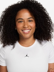 Nike White Jordan Sport Essentials Dri-FIT Short-Sleeve Top - Image 3 of 3