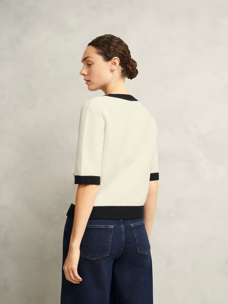 Hobbs White Emily Cardigan - Image 2 of 4 Hobbs White Emily Cardigan - Image 2 of 4