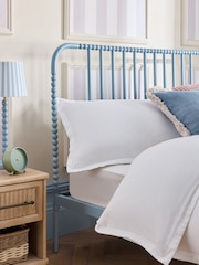 Muted Blue Piper Bobbin Metal Bed Frame - Image 6 of 8