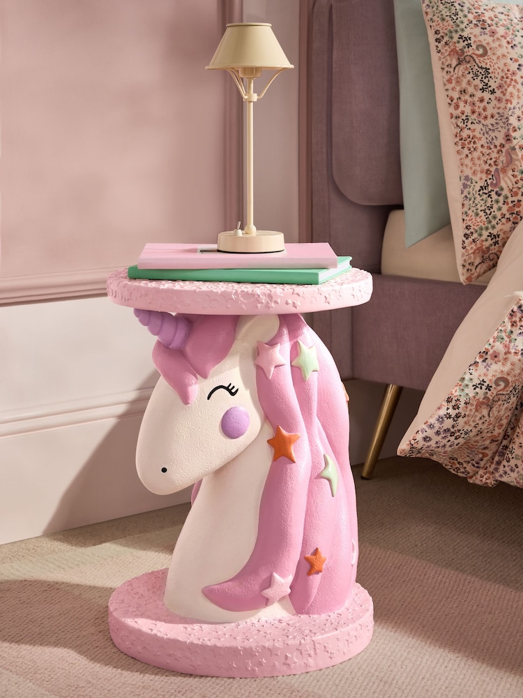 Pink Unicorn Bedside Table - Image 1 of 3