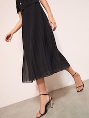 Friends Like These Black Button Down 2 in 1 Pleated Dress - Image 5 of 5