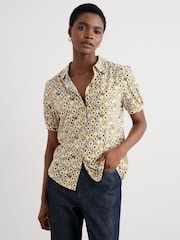 Seasalt Cornwall Yellow Embrace Short Sleeve Shirt - Image 1 of 6