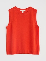 Seasalt Cornwall Orange East View Knitted Vest - Image 4 of 6