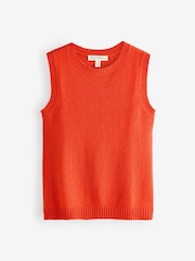 Seasalt Cornwall Orange East View Knitted Vest - Image 5 of 6
