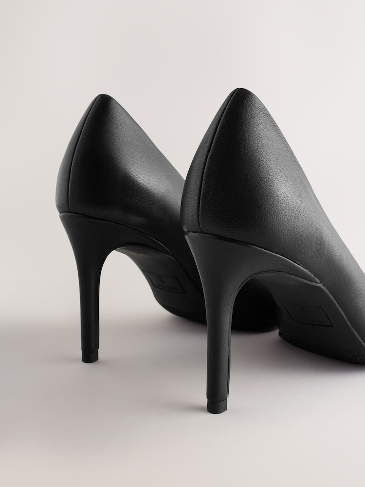 Black Forever Comfort® Leather Trim Court Heels - Image 10 of 10 Black Forever Comfort® Leather Trim Court Heels - Image 10 of 10