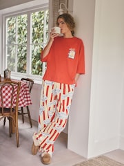 Red Stripe Fish Jersey Short Sleeve Pyjamas - Image 2 of 9