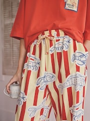 Red Stripe Fish Jersey Short Sleeve Pyjamas - Image 8 of 9