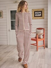 Red/Blue Stripe Ribbed Long Sleeve Pyjamas - Image 1 of 10
