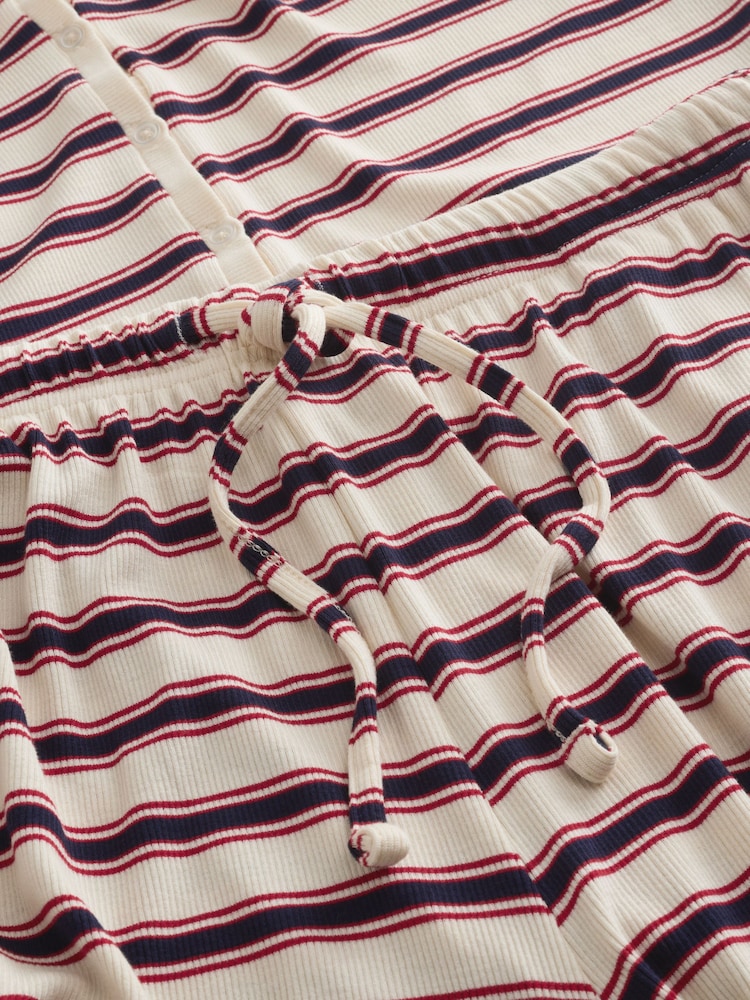 Red/Blue Stripe Ribbed Long Sleeve Pyjamas - Image 10 of 10 Red/Blue Stripe Ribbed Long Sleeve Pyjamas - Image 10 of 10