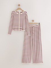Red/Blue Stripe Ribbed Long Sleeve Pyjamas - Image 8 of 10