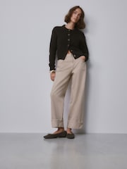 Chocolate Brown Forever Comfort® Leather Weave Ballet Flats - Image 6 of 10