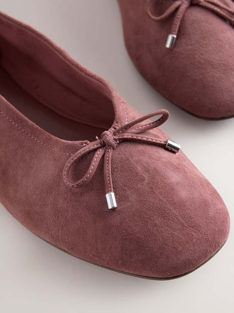 Pink Forever Comfort® Suede High Cut Ballet Flats - Image 5 of 5 Pink Forever Comfort® Suede High Cut Ballet Flats - Image 5 of 5