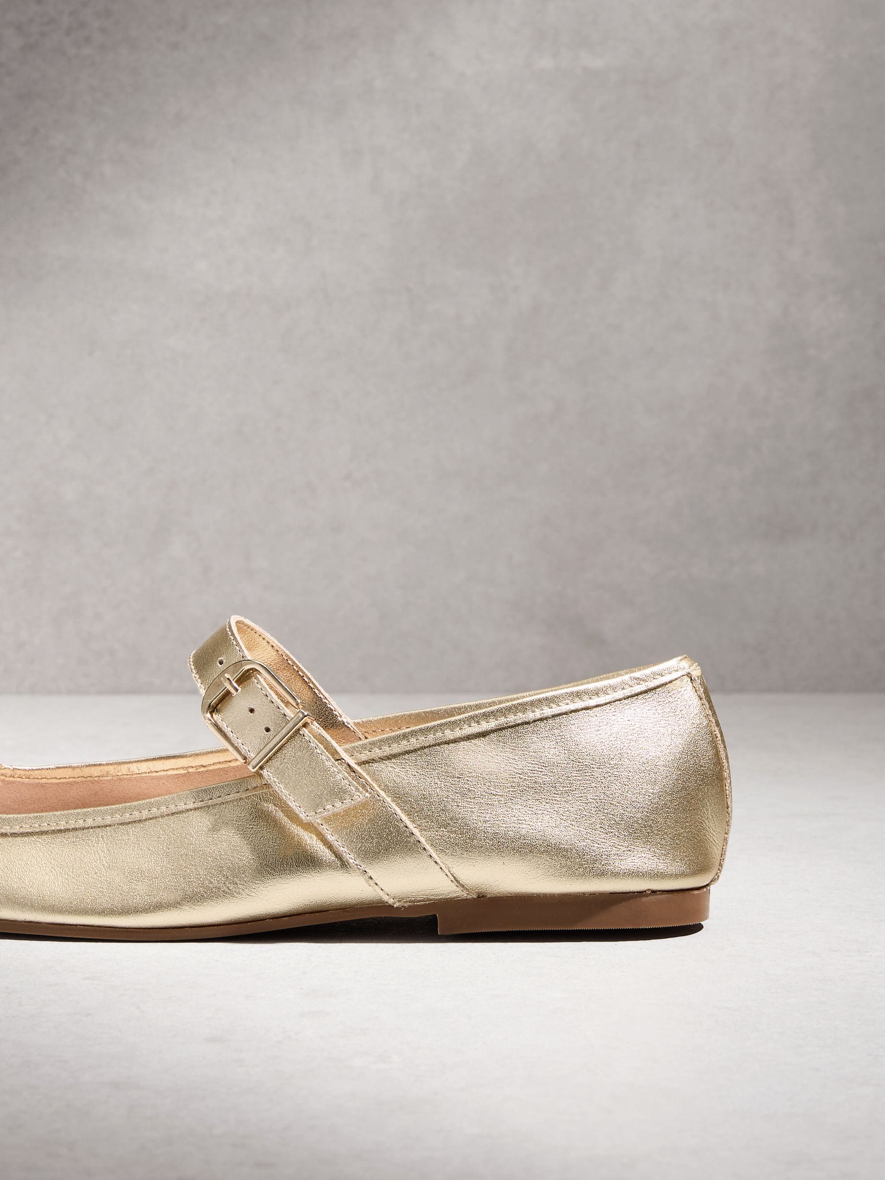 Buy Gold N. Premium Leather Mary Jane Shoes from Next USA