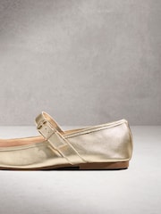 Gold - N. Premium Leather Mary Jane Shoes - Bild 10 von 11