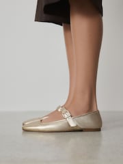 Gold N. Premium Leather Mary Jane Shoes - Image 4 of 5