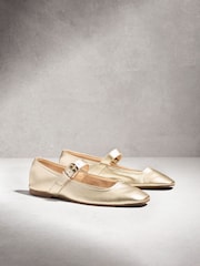 Gold - N. Premium Leather Mary Jane Shoes - Bild 7 von 11