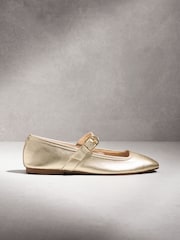 Gold - N. Premium Leather Mary Jane Shoes - Bild 8 von 11