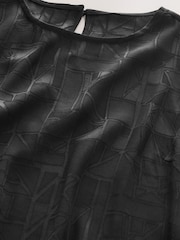 Black Abstract Viscose Vest Pyjamas - Image 3 of 3
