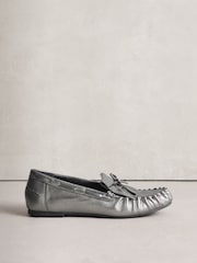 Pewter - N. Premium Ruched Bow Loafer - 10ичинен 7 сүрөт