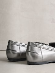 Pewter - N. Premium Ruched Bow Loafer - 10ичинен 9 сүрөт