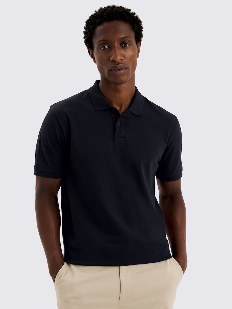 MOSS Green Pique Polo Shirt - Image 1 of 4